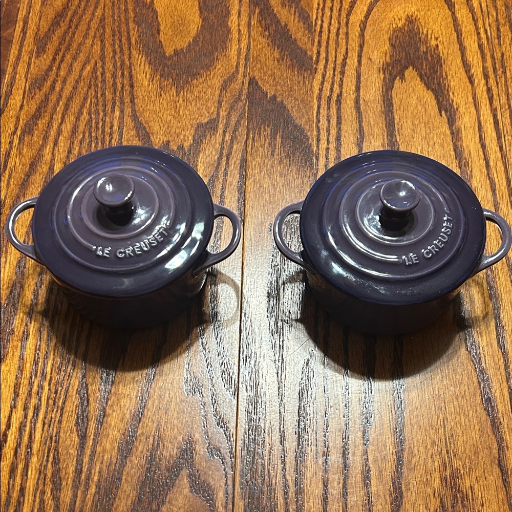 Le Creuset Aubergine purple eggplant color Mini Cocotte Set